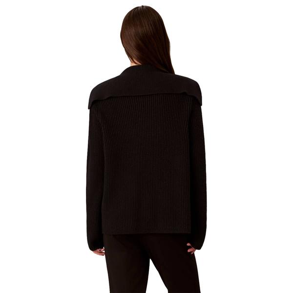 Womens Calvin Klein Long Sleeve Rib Knit Zip Up Cardigan
