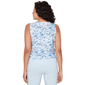 Petite Emaline Key Items Sleeveless Tie Front Leaf Blouse - image 2