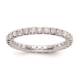 Pure Fire 14kt. White Gold Lab Grown Diamond Eternity Band