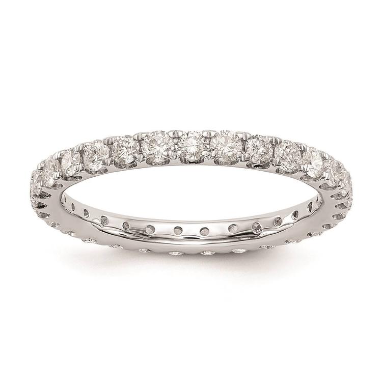Pure Fire 14kt. White Gold Lab Grown Diamond Eternity Band