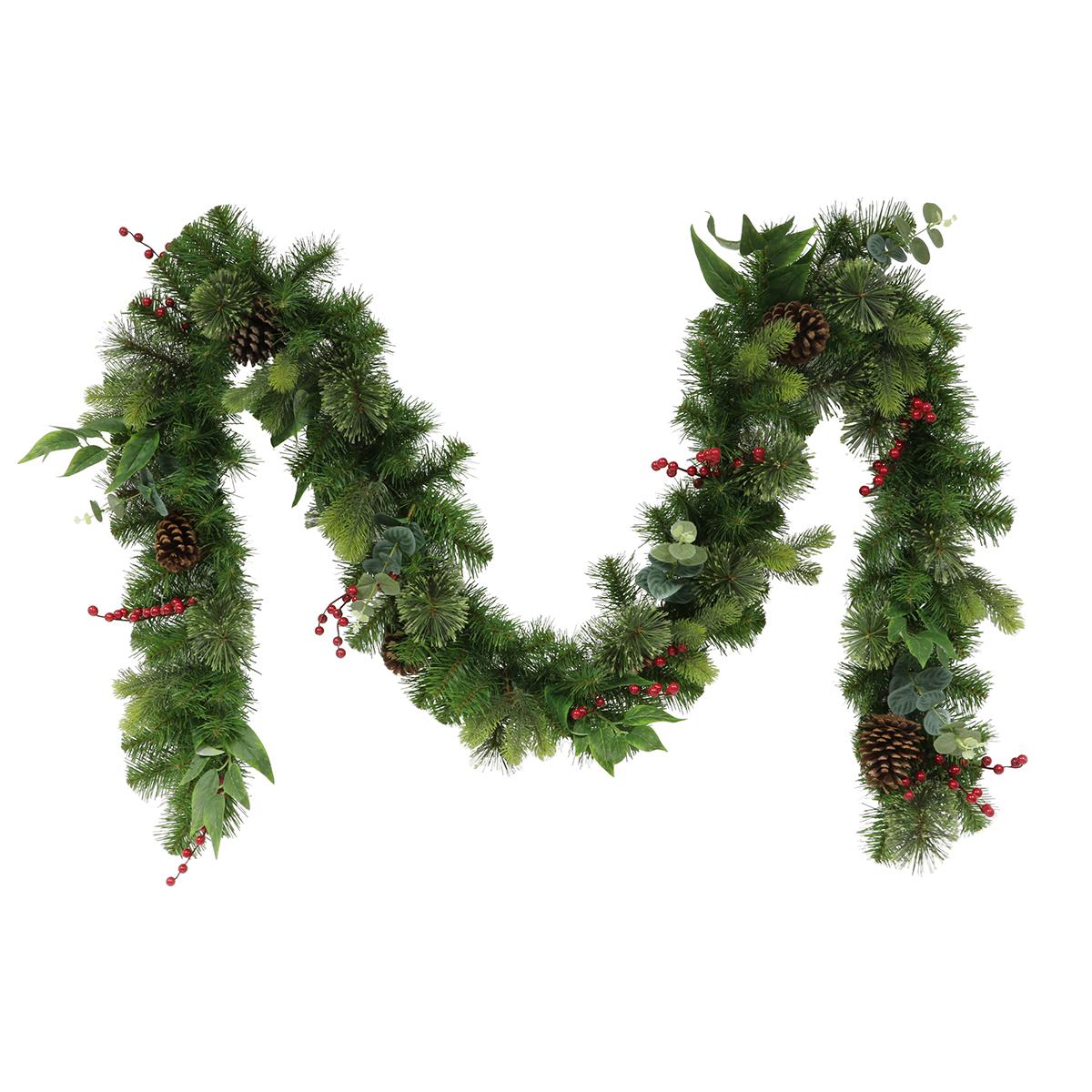 Puleo International 9ft. Decorated Christmas Garland