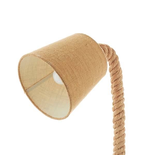 9th & Pike&#174; Brown Rope Rustic Desk Lamp