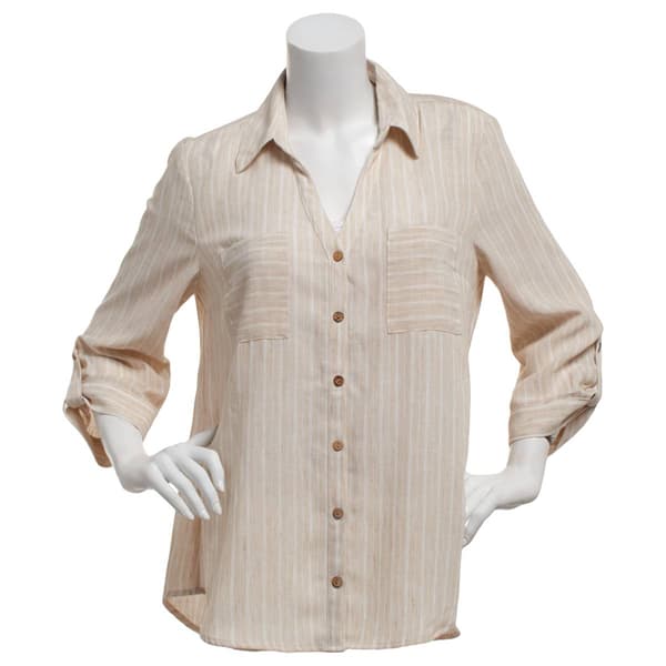 Juniors A. Byer Striped Portofino Button Up Shirt
