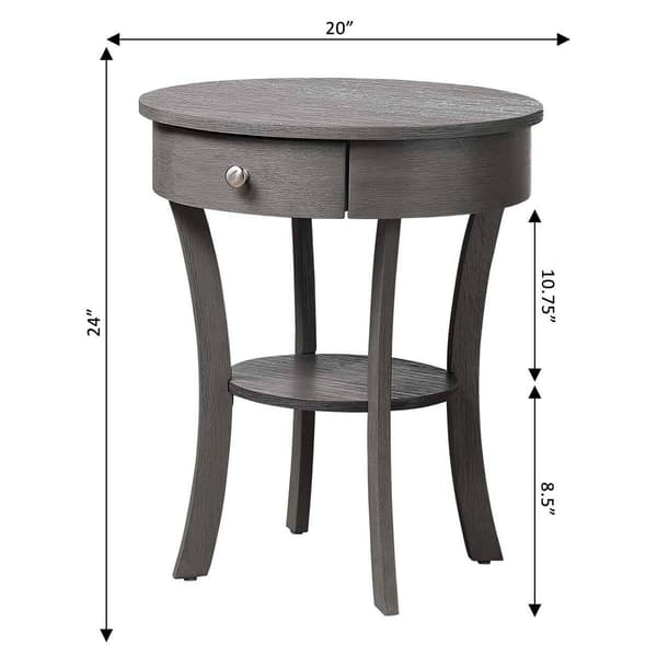 Convenience Concepts Classic Living Rooms Schaffer Table - Grey