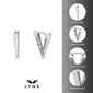 Mens Lynx Stainless Steel Triangle Earrings - image 5