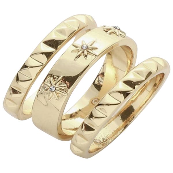 Ashley Cooper(tm) Gold Studs and Stars Stack Ring - image 