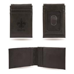 Mens NFL New Orleans Saints Faux Leather Front Pocket Wallet