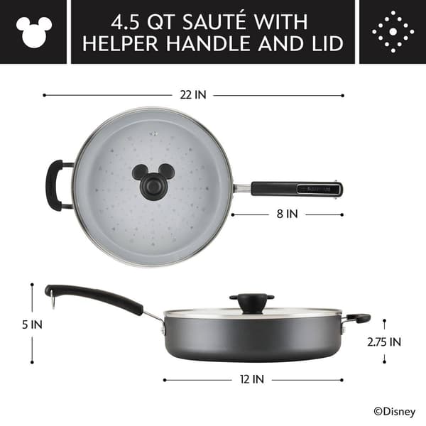 Farberware® Disney Monochrome 4.5qt. Ceramic Nonstick Saute Pan