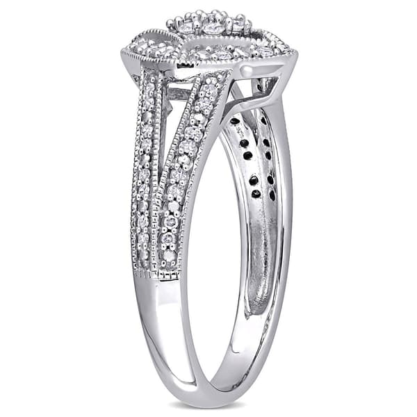 Diamond Classics&#8482; 10kt. White Gold 1/4ct. Diamond Cluster Ring