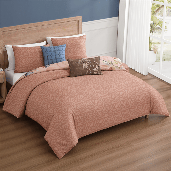 Bebejan Peachy Dogwood 5pc. Reversible Comforter Set