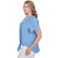 Plus Size Ruby Rd. Tinted Tides Stripe Embellished Blouse - image 4