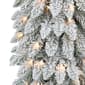 Puleo International 7ft. Pre-Lit Flocked Alpine Christmas Tree - image 4