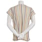 Womens Cure Extend Sleeve Rib Texture Stripe Blouse - image 3
