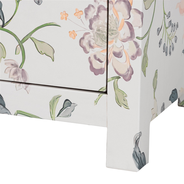 Baxton Studio Connery Floral End Table