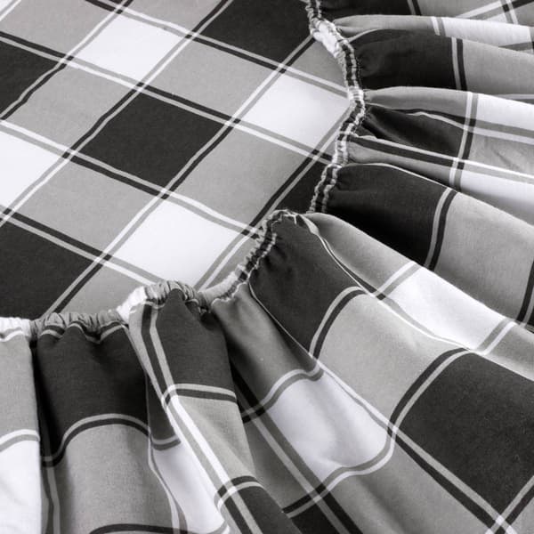 Kathy Ireland Turkish Cotton Flannel Gingham Plaid Sheet Set