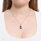 Athra Fine Silver Plated Smokey Grey Crystal Pendant Necklace - image 3