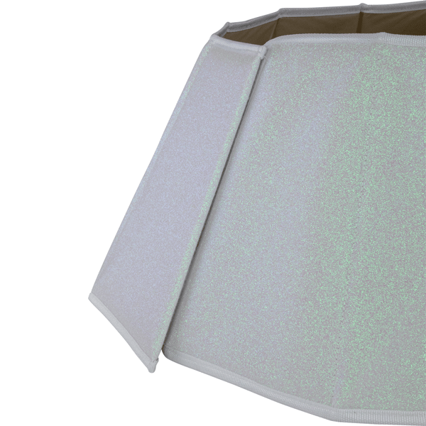 Northlight Shiny White Fabric Hexagonal Christmas Tree Collar