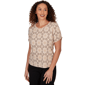 Womens Emaline Verde Grove II Short Ruch Sleeve Medallion Tee - image 3
