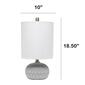 Lalia Home Organix Concrete Thumbprint Table Lamp w/Fabric Shade - image 5