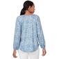 Womens Skye&#39;&#39;s The Limit Sky and Sea Long Sleeve Button Front Tee - image 2