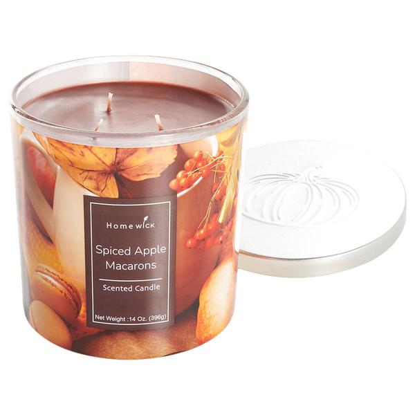 Homewick 14oz. Spiced Apple Macaroon 3-Wick Jar Candle - image 