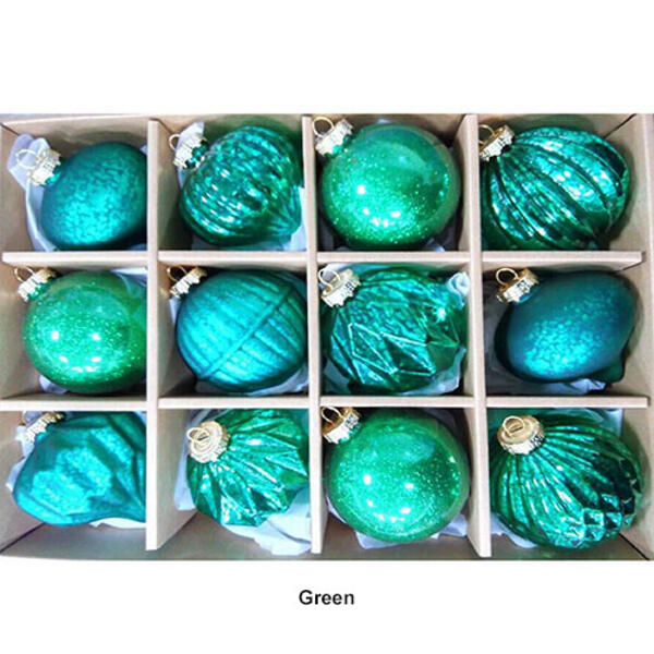 Northlight Seasonal 12pc. Distressed Glass Ornament Set