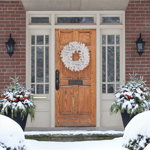 Northlight 24in. Pre-Lit Geneva Spruce White Christmas Wreath