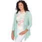 Womens Emaline Key Items 3/4 Sleeve Drape Front Cardigan - image 3