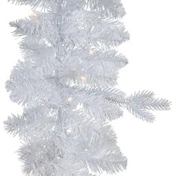 Kurt S. Adler 9ft. Pre-Lit White Pine Garland