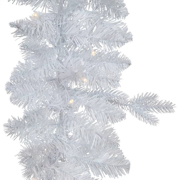 Kurt S. Adler 9ft. Pre-Lit White Pine Garland