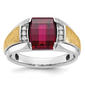 Mens Gentlemens Classics(tm) 14kt. Two Tone Gold Ruby Ring - image 1