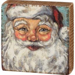 Primitives By Kathy Santa Block Sign