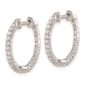 Pure Fire 14kt. White Gold Lab Grown Diamond Hinged Hoop Earrings - image 2