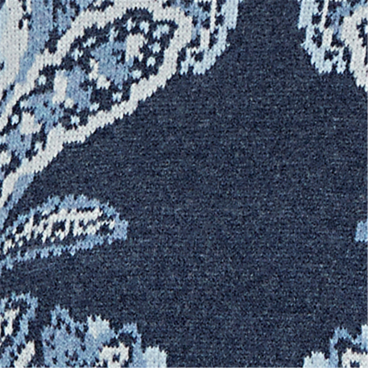 Womens Skye’s the Limit Icy Blue Sparkle Paisley Sweater