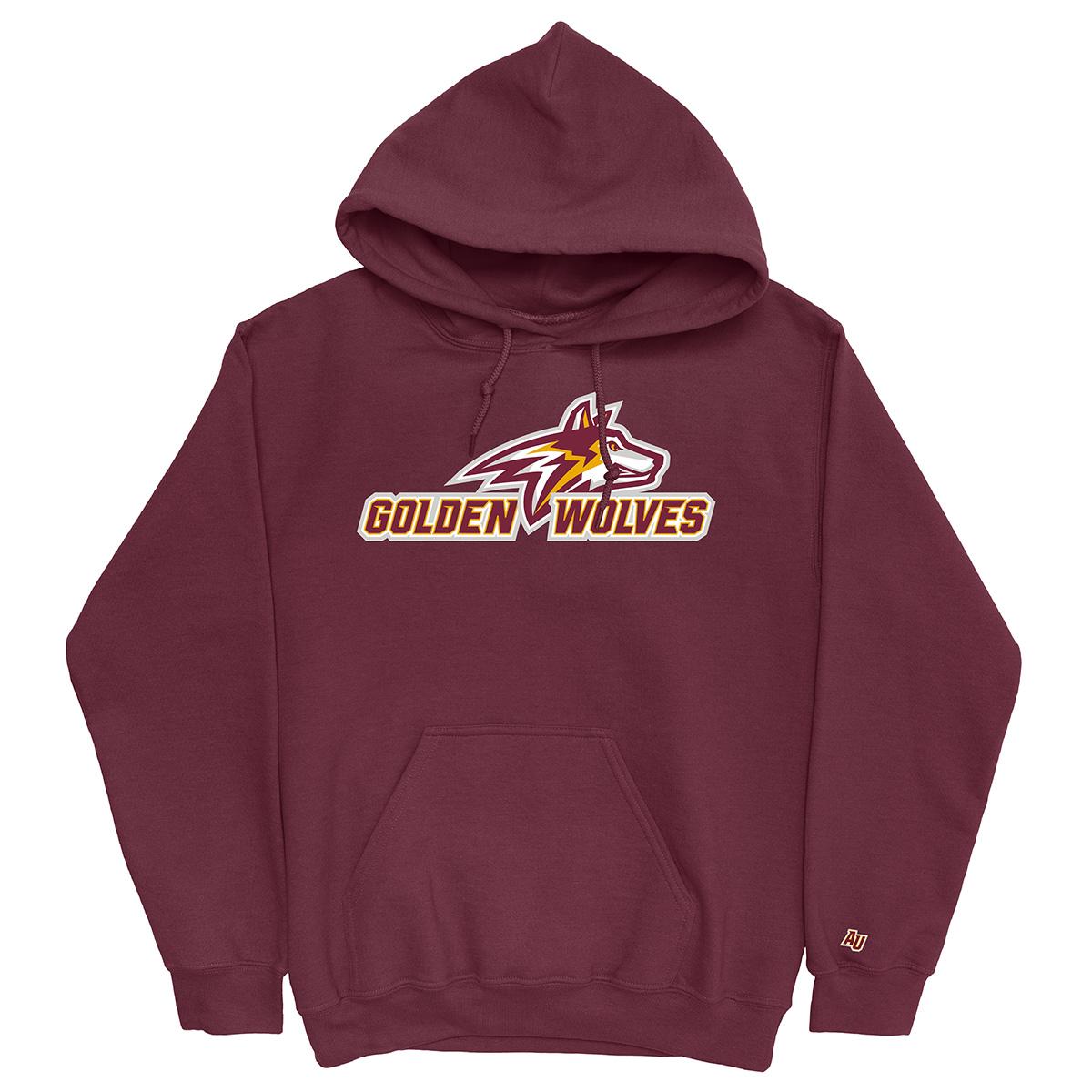 Mens Alvernia University Mascot One Hoodie - Maroon