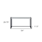 HomeRoots 54in. White & Black Distressed Sled Console Table - image 3