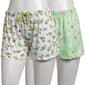 Juniors Pillow Talk 2pk. Frogs & Floral Pajama Shorts - image 1