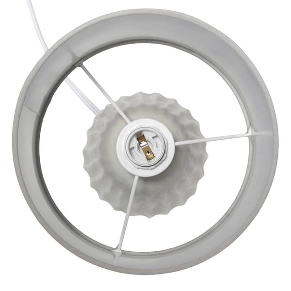 Simple Designs 11in. Modern Ceramic Texture Table Lamp