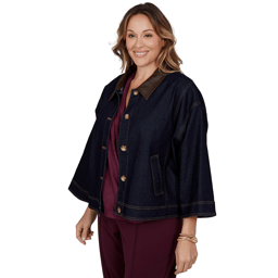 Plus Size Ruby Rd. English Countryside Denim Jacket
