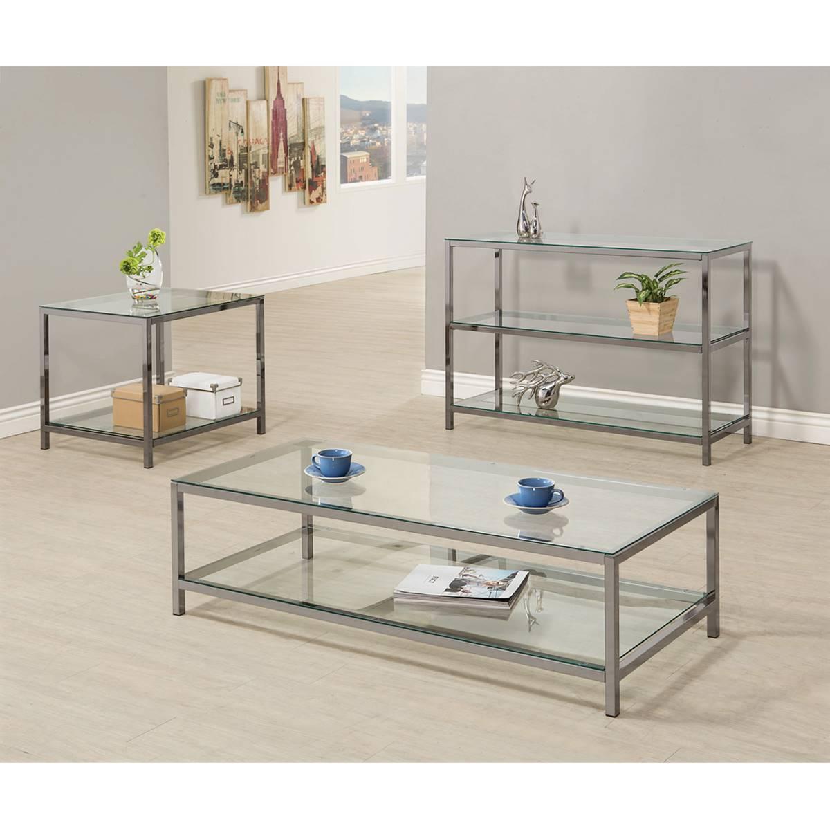 Coaster Trini Ontario Coffee Table with Glass Shelf