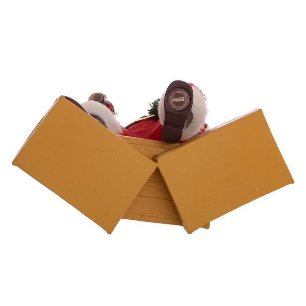 Kurt S. Adler 9in. Coca-Cola® Santa Sitting on Crates Figurine
