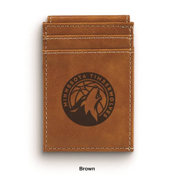 Mens NBA Minnesota Timberwolves Faux Leather Front Pocket Wallet