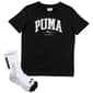 Boys (8-20) Puma(R) 2pc. Short Sleeve Tee & Crew Socks  - Black - image 1