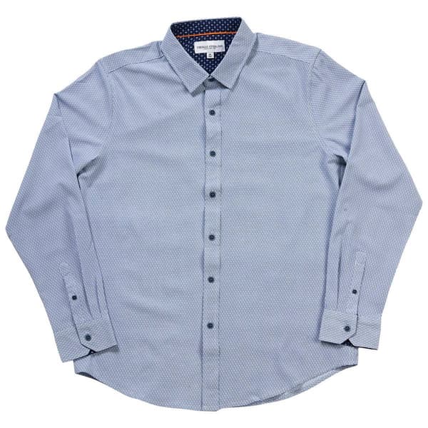 Thomas Sterling Geometric Long Sleeve Dress Shirt - image 