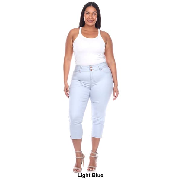 Plus Size White Mark Capri Jeans