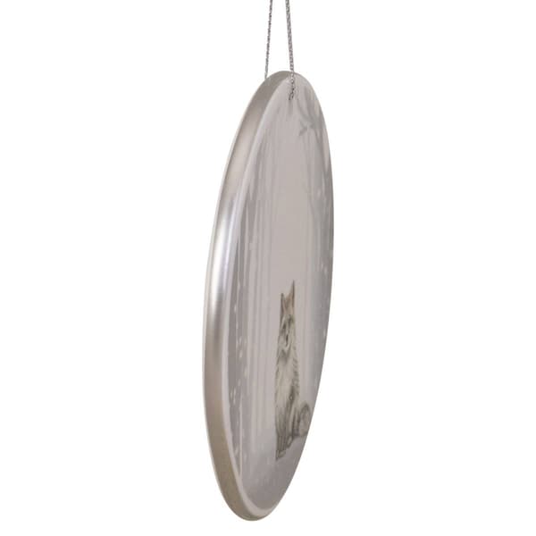 Northlight Seasonal 4in. Arctic Fox Disc Christmas Ornament