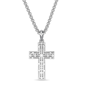 Mens Lynx 1/3ctw. Lab-Grown Diamond Cross Pendant Necklace - image 4
