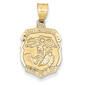 Unisex Gold Classics&#40;tm&#41; 14kt. Yellow Gold St. Michael Medal Badge - image 1
