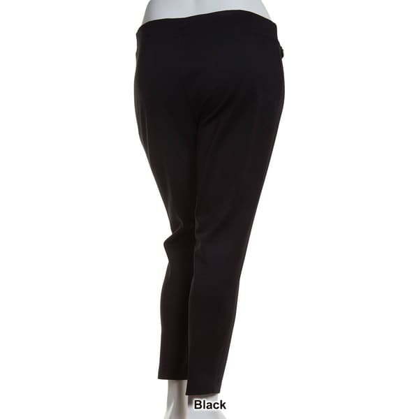 Petite Zac &amp; Rachel Solid Compression Hardware Waist Pants