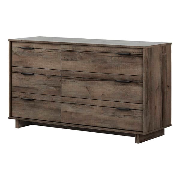 South Shore Fynn Fall Oak 6-Drawer Double Dresser